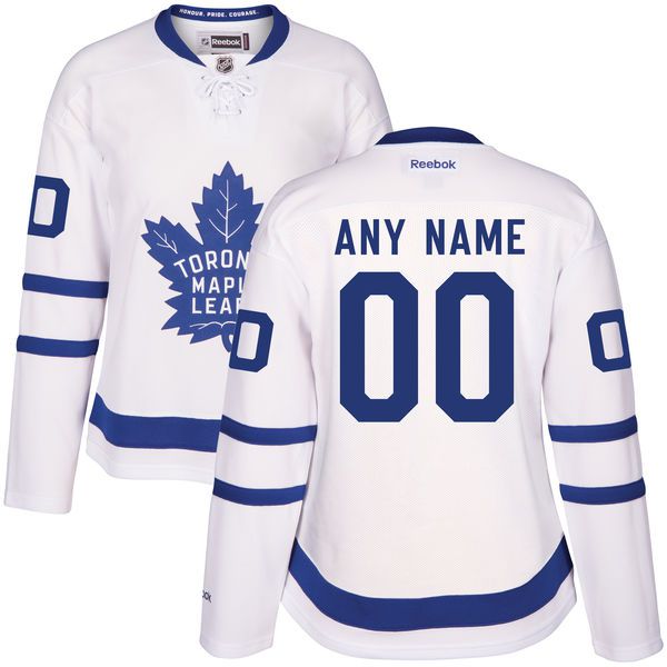 Women Toronto Maple Leafs Reebok White Custom NHL Jersey